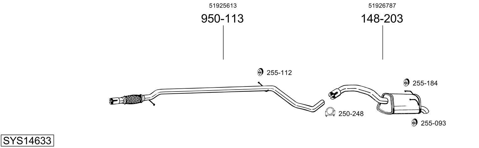 Išmetimo sistema BOSAL SYS14633