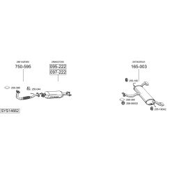 Išmetimo sistema BOSAL SYS14662