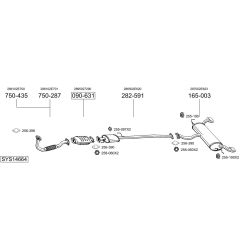 Išmetimo sistema BOSAL SYS14664