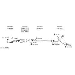 Išmetimo sistema BOSAL SYS14665