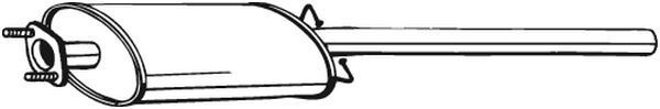 Vidurinis duslintuvas BOSAL 281-895