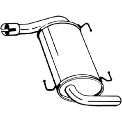 Vidurinis duslintuvas BOSAL 284-783