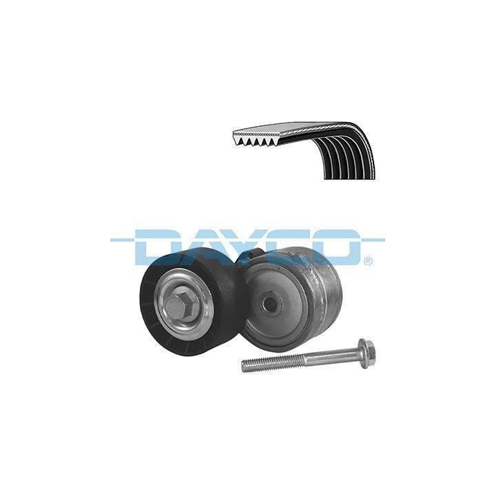 V formos rumbuotas diržas, komplektas DAYCO KPV016