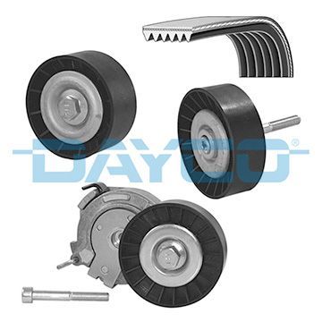 V formos rumbuotas diržas, komplektas DAYCO KPV021