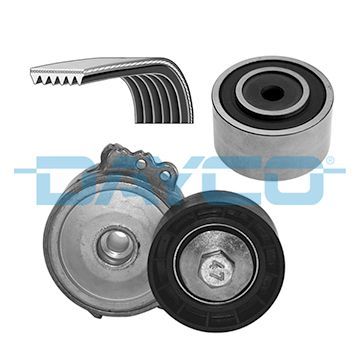 V formos rumbuotas diržas, komplektas DAYCO KPV100