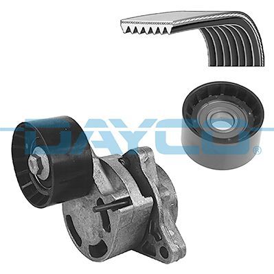 V formos rumbuotas diržas, komplektas DAYCO KPV187