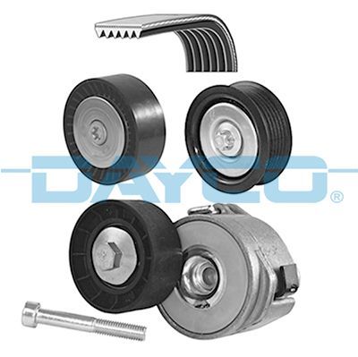 V formos rumbuotas diržas, komplektas DAYCO KPV256