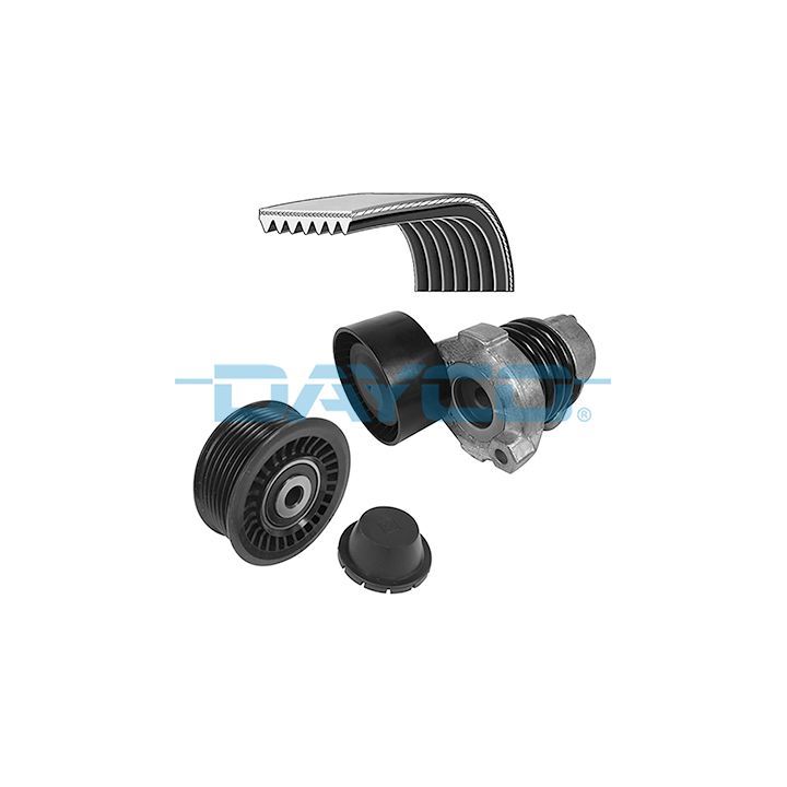 V formos rumbuotas diržas, komplektas DAYCO KPV390