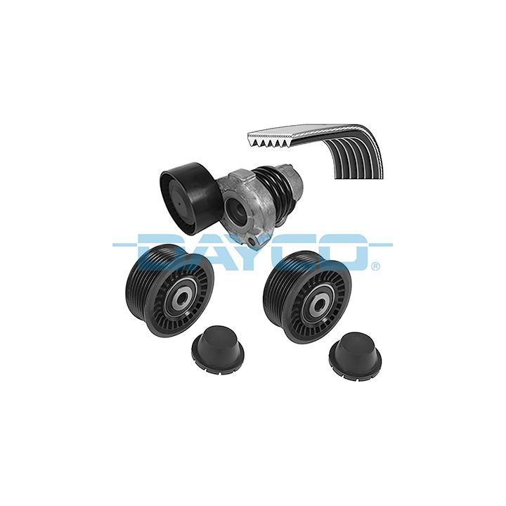 V formos rumbuotas diržas, komplektas DAYCO KPV393