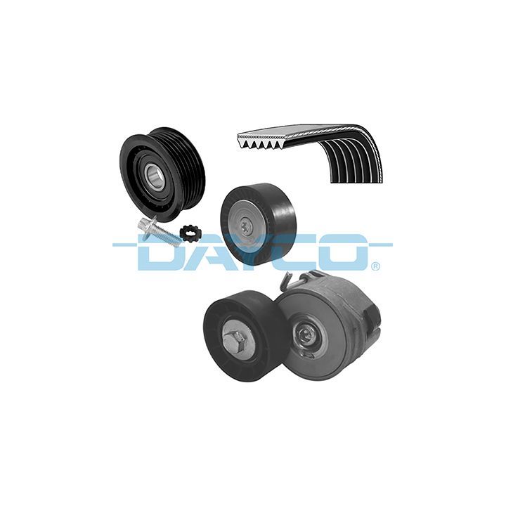 V formos rumbuotas diržas, komplektas DAYCO KPV681