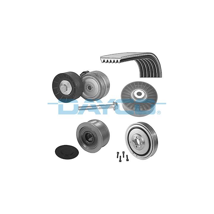 V formos rumbuotas diržas, komplektas DAYCO KPV688