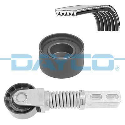 V formos rumbuotas diržas, komplektas DAYCO KPV695