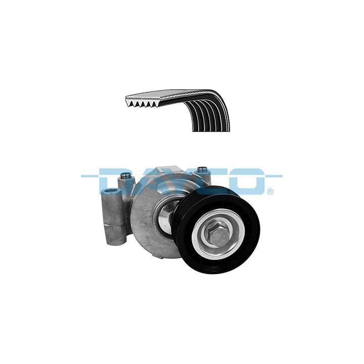 V formos rumbuotas diržas, komplektas DAYCO KPV696