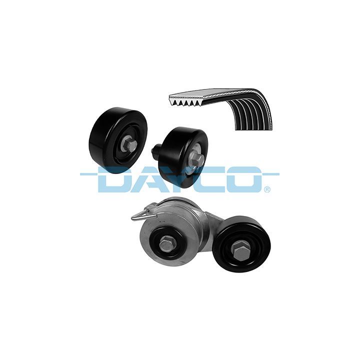 V formos rumbuotas diržas, komplektas DAYCO KPV725