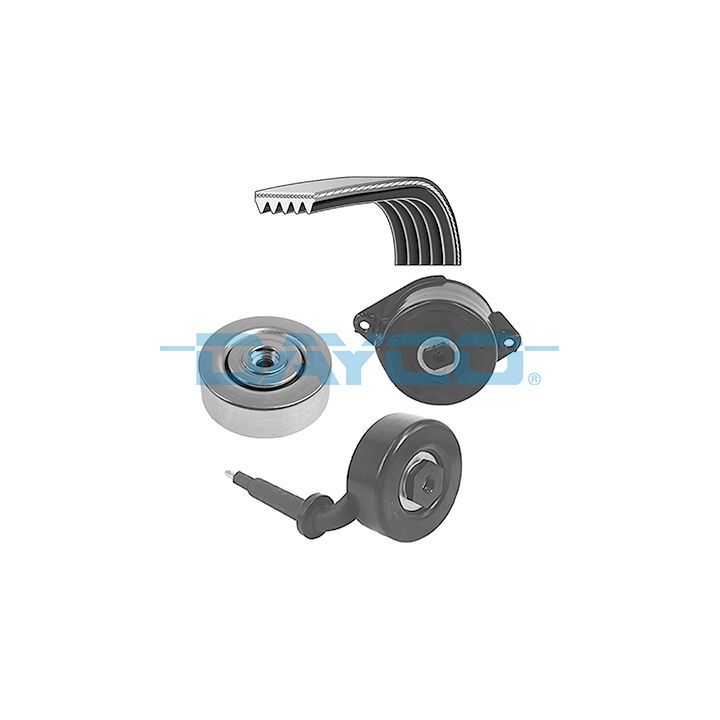 V formos rumbuotas diržas, komplektas DAYCO KPV752