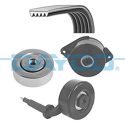 V formos rumbuotas diržas, komplektas DAYCO KPV752