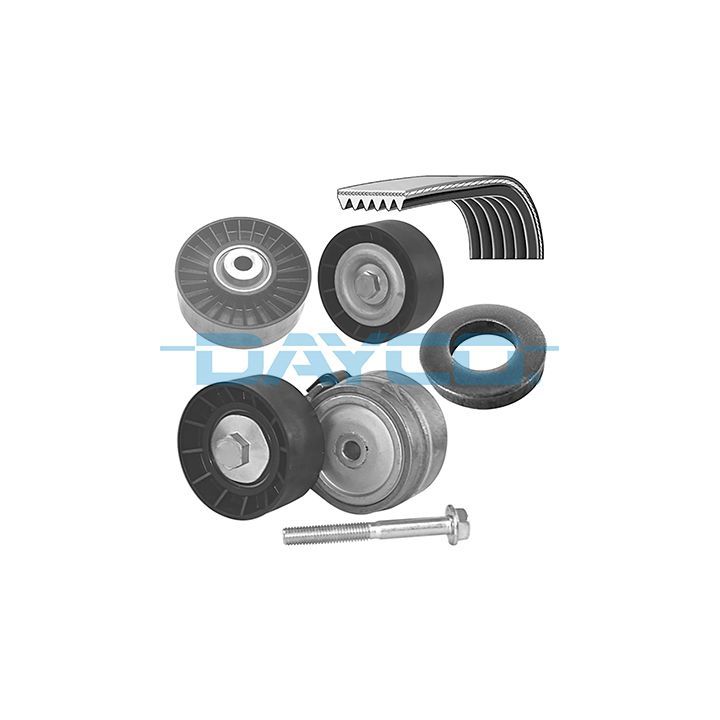 V formos rumbuotas diržas, komplektas DAYCO KPV753