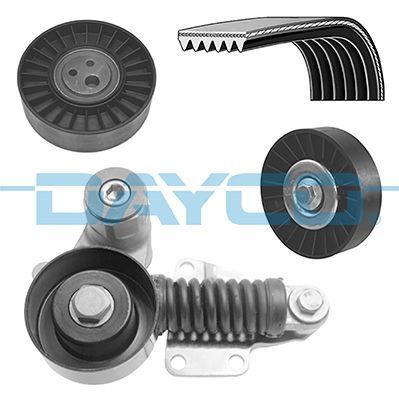 V formos rumbuotas diržas, komplektas DAYCO KPV854