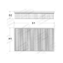 Oro filtras CHAMPION U552/606