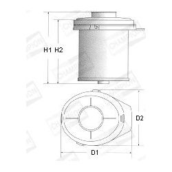 Oro filtras CHAMPION V435/606