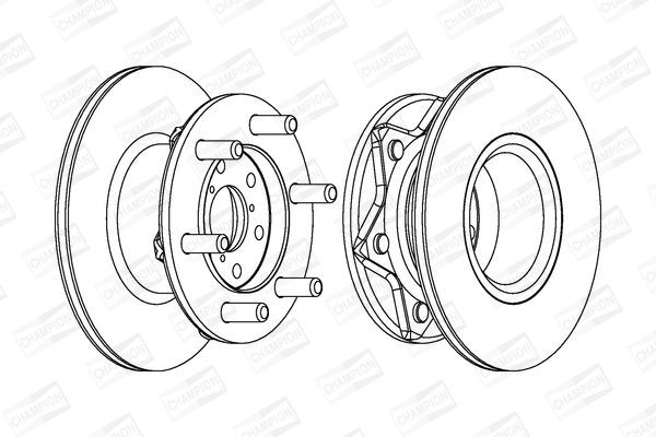 Stabdžių diskas CHAMPION 561127CH-1