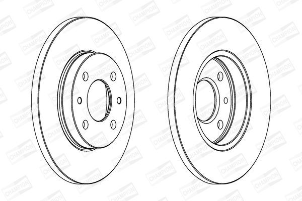 Stabdžių diskas CHAMPION 561326CH