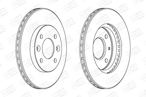 Stabdžių diskas CHAMPION 561336CH