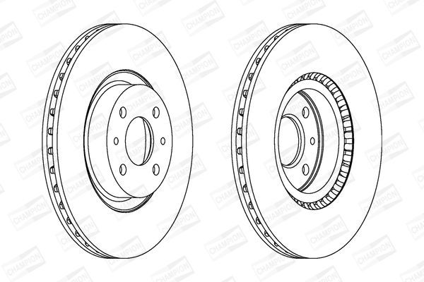 Stabdžių diskas CHAMPION 561387CH
