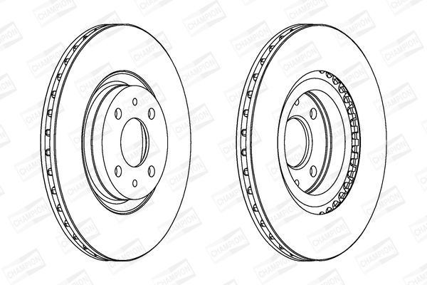 Stabdžių diskas CHAMPION 561508CH