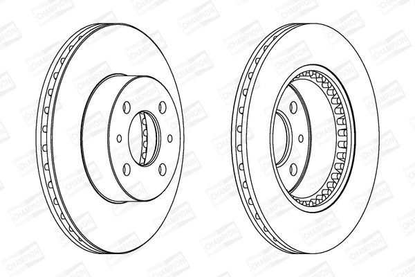 Stabdžių diskas CHAMPION 561592CH