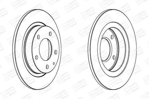 Stabdžių diskas CHAMPION 561717CH