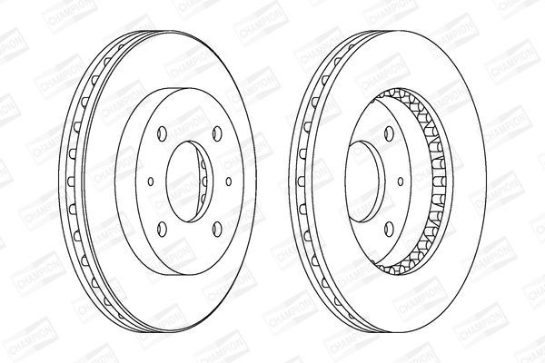 Stabdžių diskas CHAMPION 561926CH