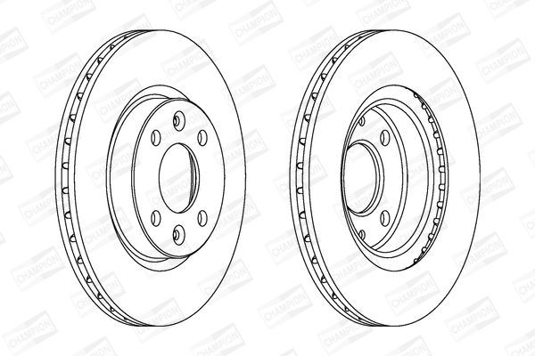 Stabdžių diskas CHAMPION 561997CH