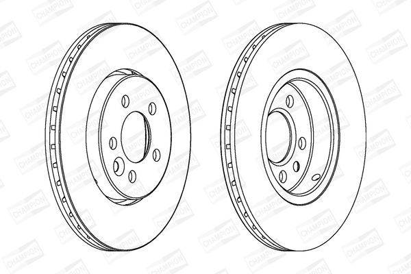 Stabdžių diskas CHAMPION 562165CH