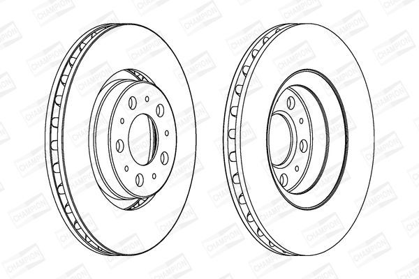 Stabdžių diskas CHAMPION 562173CH