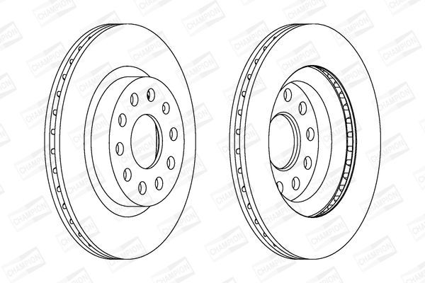 Stabdžių diskas CHAMPION 562237CH