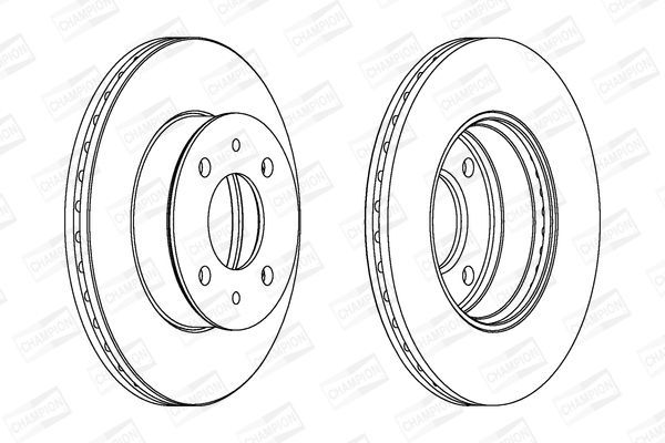 Stabdžių diskas CHAMPION 562273CH
