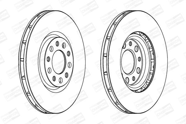 Stabdžių diskas CHAMPION 562299CH