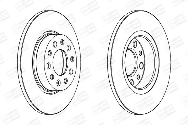 Stabdžių diskas CHAMPION 562301CH