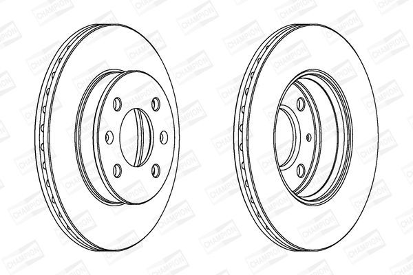 Stabdžių diskas CHAMPION 562425CH