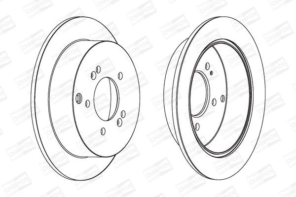 Stabdžių diskas CHAMPION 562454CH