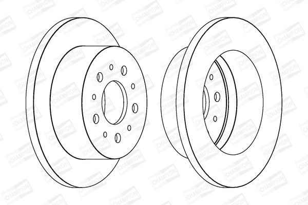 Stabdžių diskas CHAMPION 562526CH