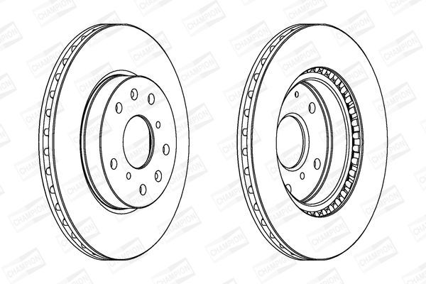 Stabdžių diskas CHAMPION 562534CH