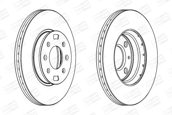Stabdžių diskas CHAMPION 562554CH