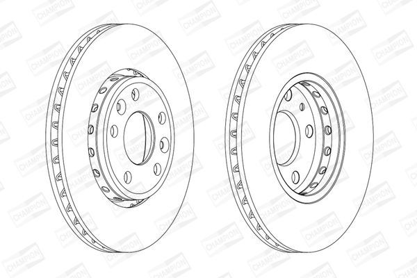 Stabdžių diskas CHAMPION 562595CH