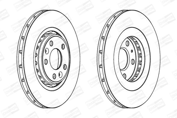 Stabdžių diskas CHAMPION 562596CH