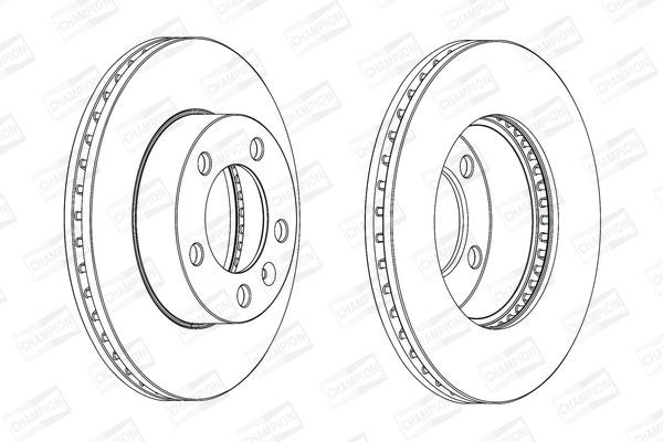 Stabdžių diskas CHAMPION 562713CH-1