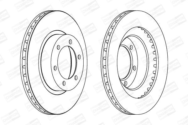 Stabdžių diskas CHAMPION 562743CH