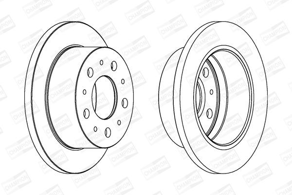 Stabdžių diskas CHAMPION 562753CH