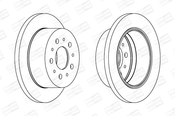 Stabdžių diskas CHAMPION 562757CH